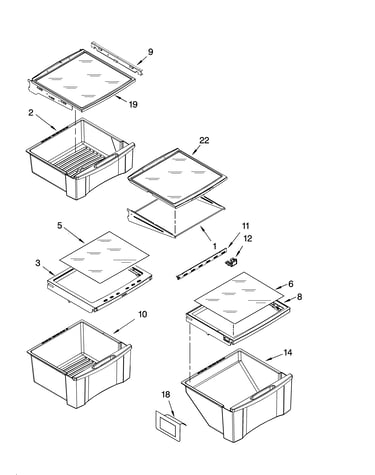 Refrigerator shelf parts