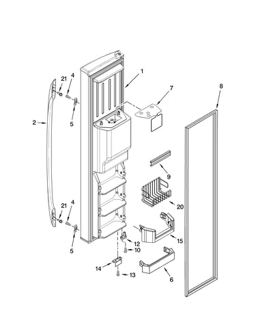 Freezer door parts