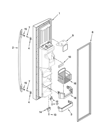 Freezer door parts