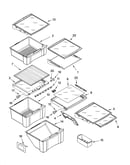 Refrigerator shelf parts