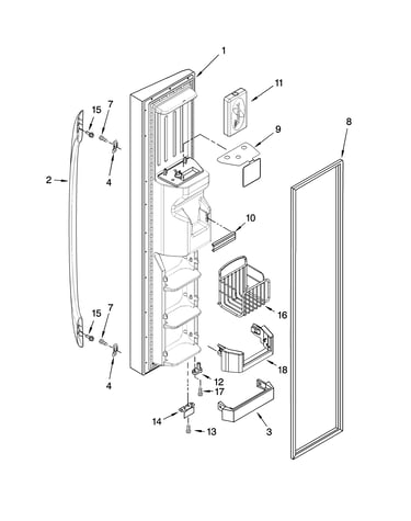 Freezer door parts