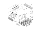 Whirlpool GU3200XTPB5 lower rack parts, optional parts (not included) diagram