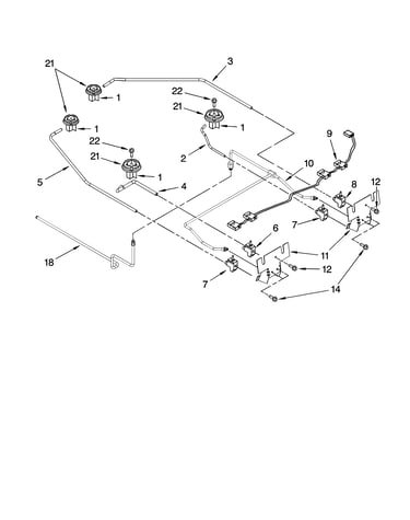 Cooktop burner parts, optional parts