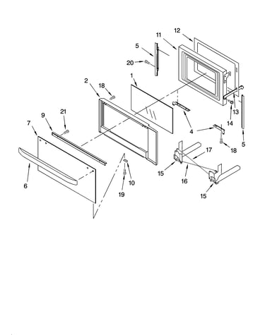 Microwave door parts, optional parts