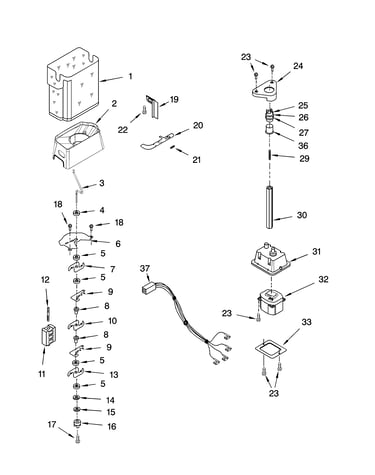 Motor and ice container parts