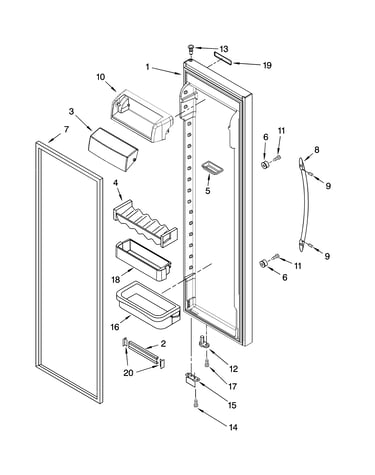 Refrigerator door parts