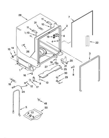 Tub and frame parts