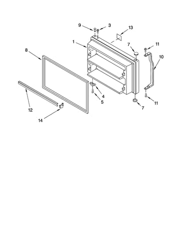 Freezer door parts