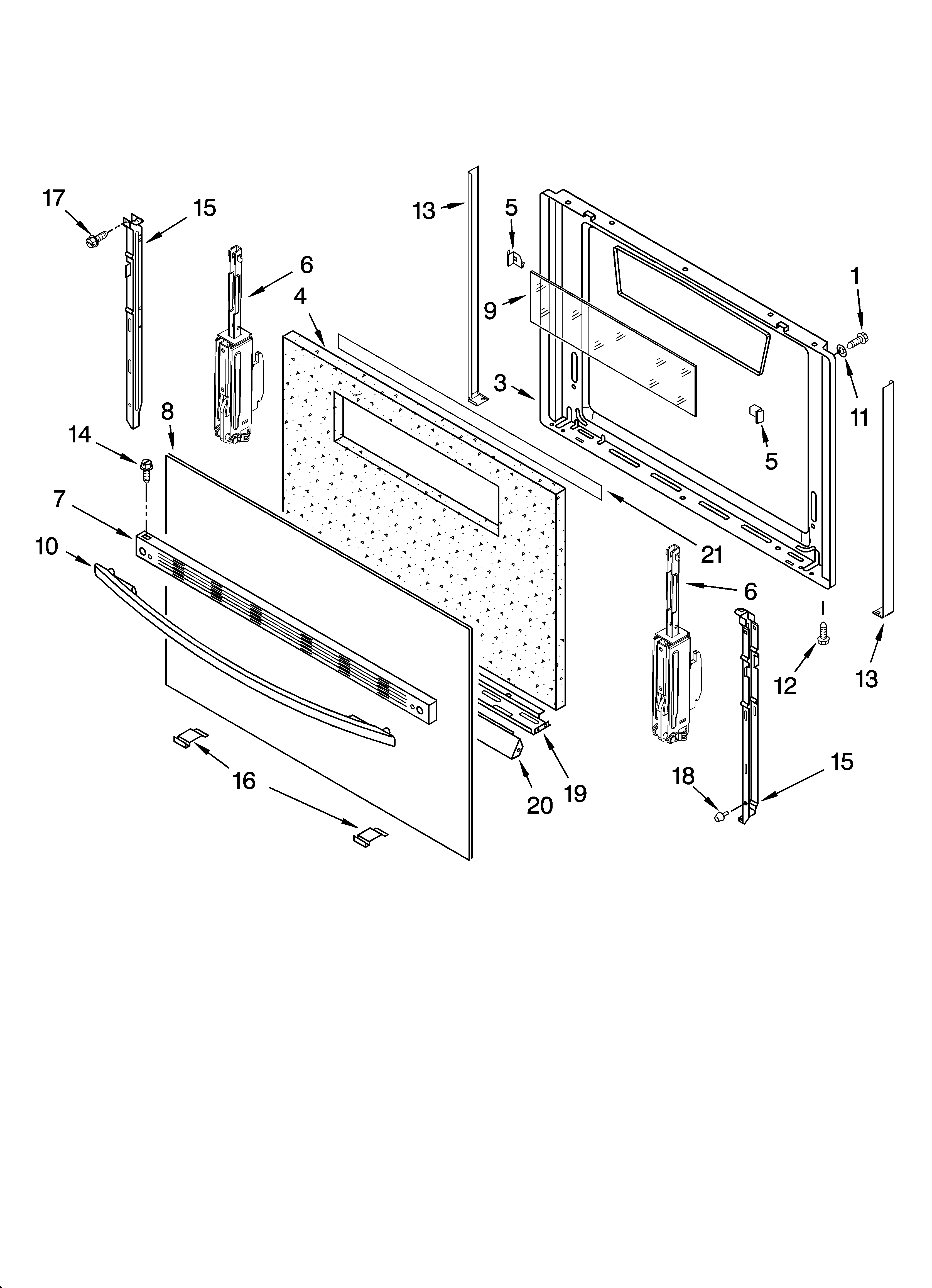 Door parts, optional parts (not included)