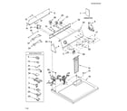 Whirlpool WGD5521SQ0 top and console parts diagram