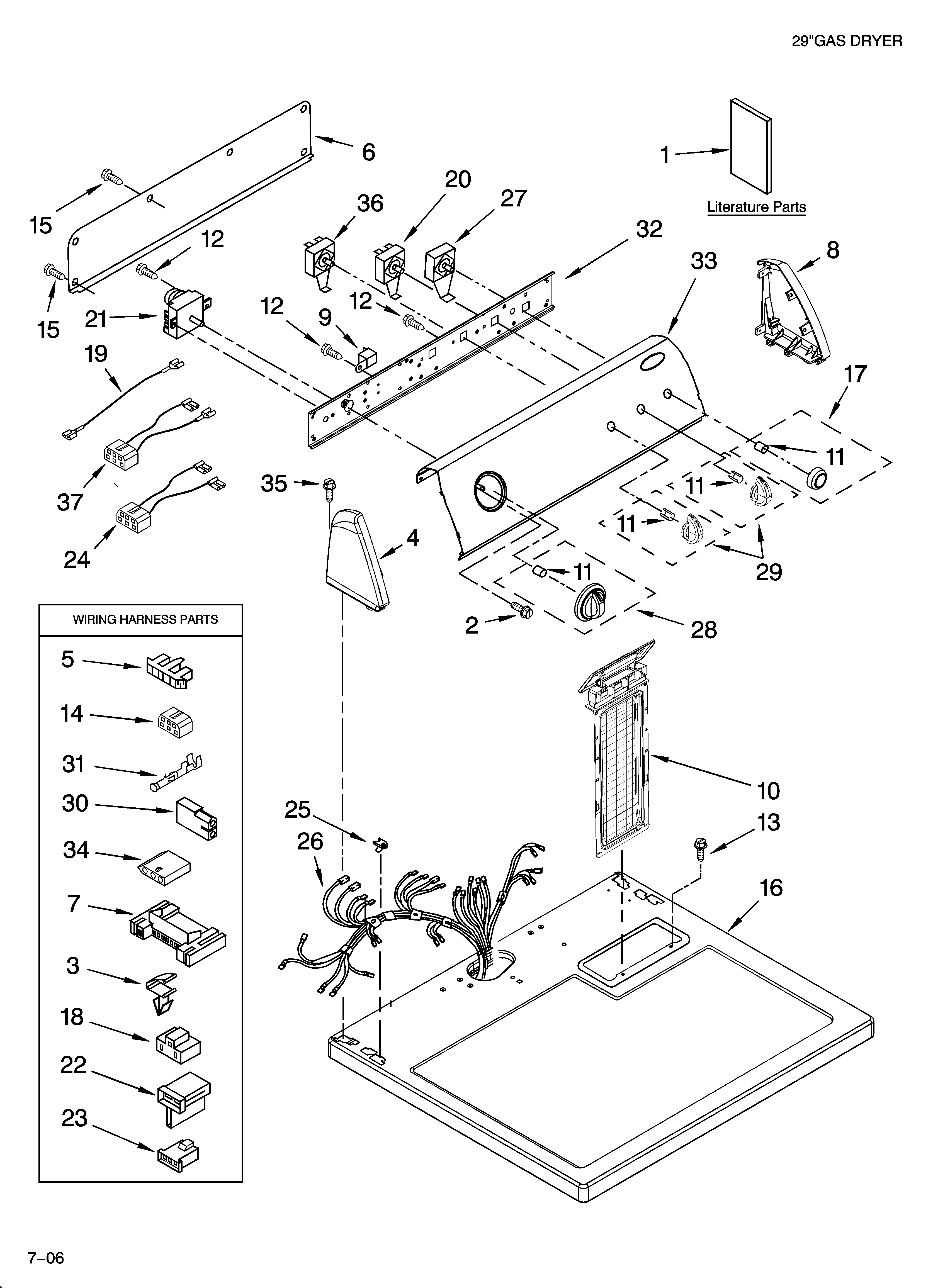 Top and console parts