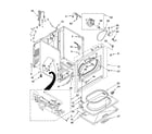 Whirlpool WGD5521SQ0 cabinet parts diagram