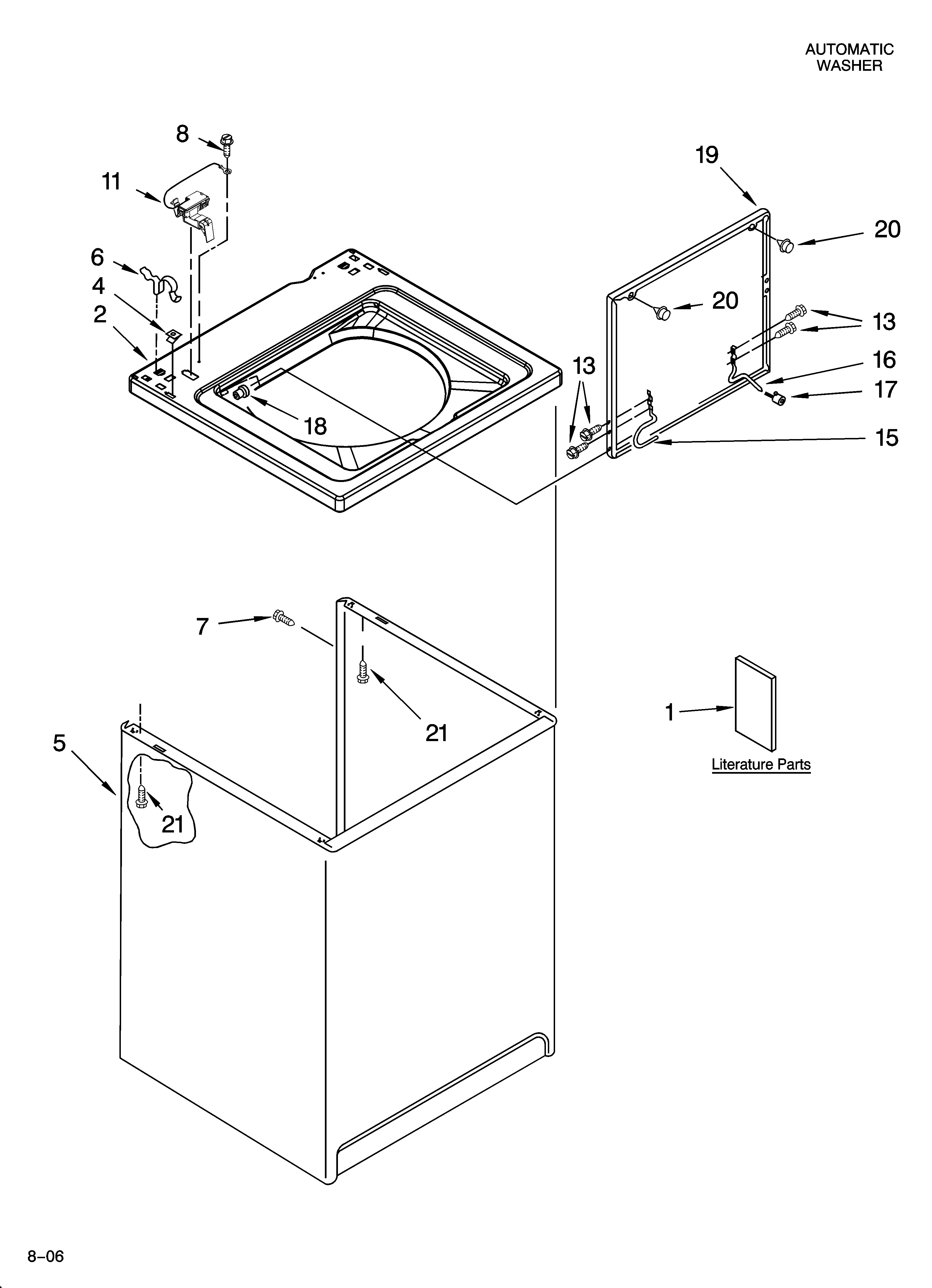 Top and cabinet parts