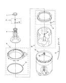 Agitator, basket and tub parts