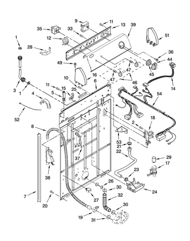Controls and rear panel parts