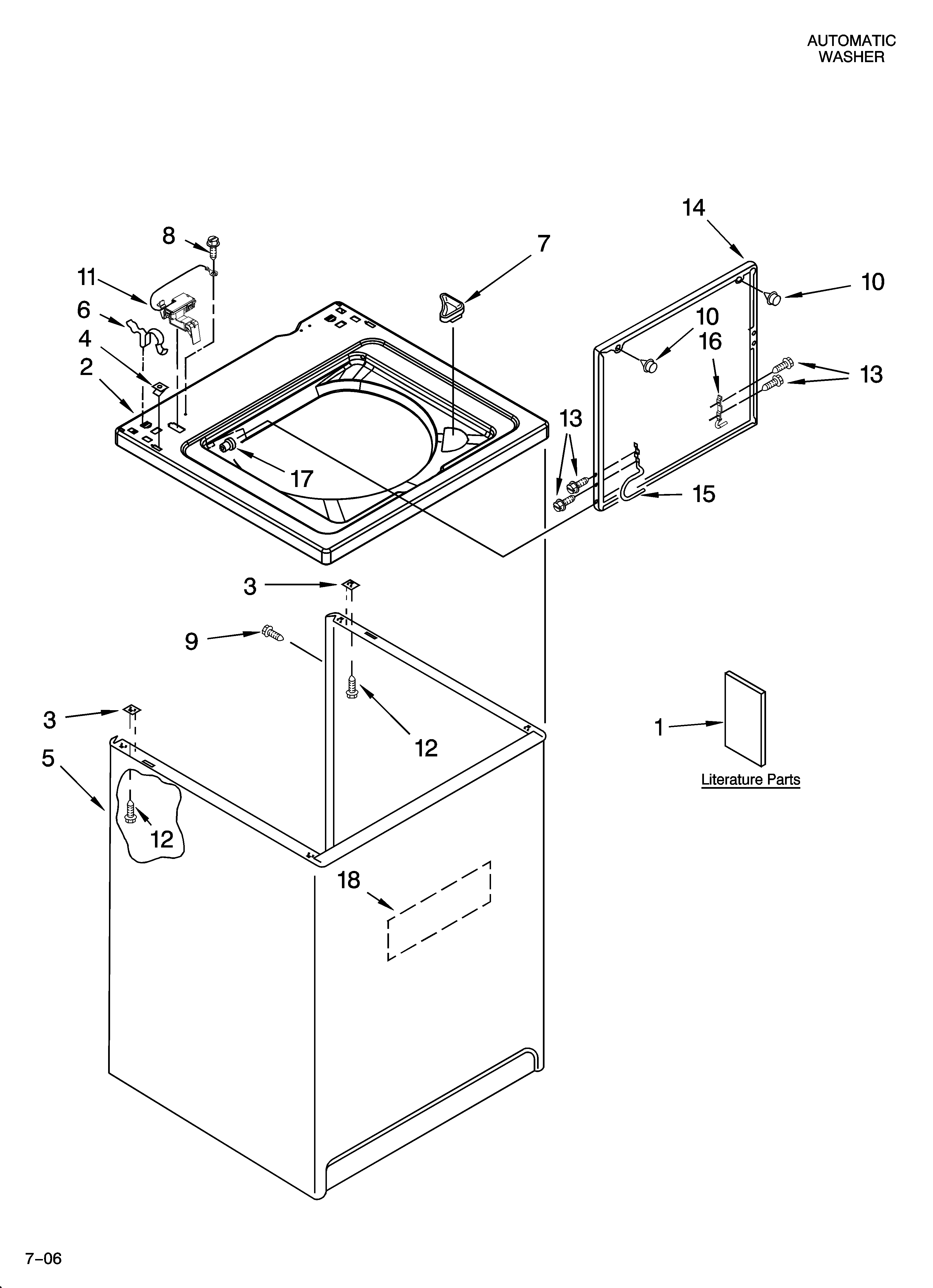 Top and cabinet parts