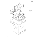 Whirlpool WTW5821SW0 top and cabinet parts diagram