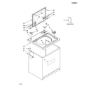 Whirlpool WTW5860SG0 top and cabinet parts diagram
