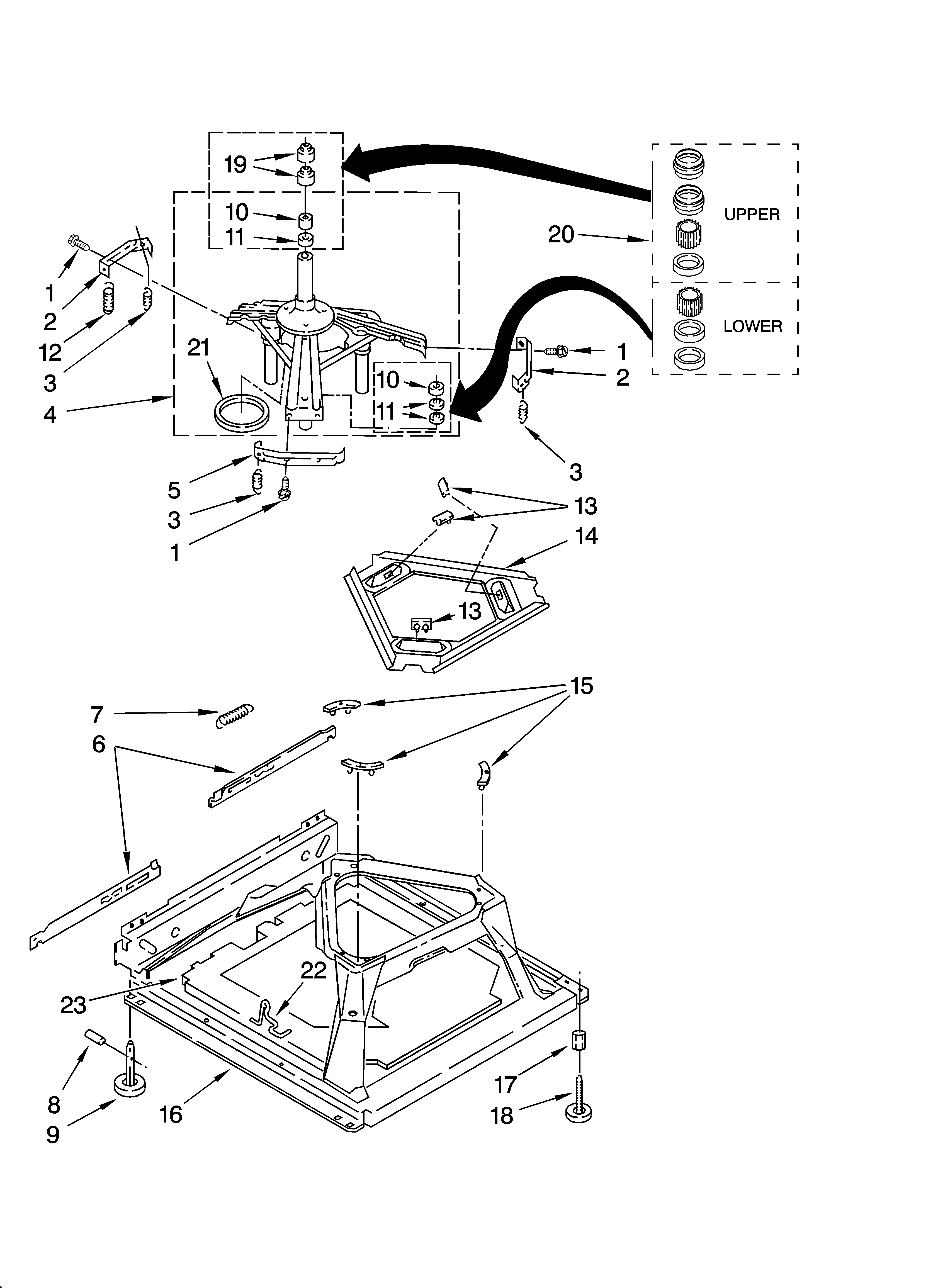 Machine base parts