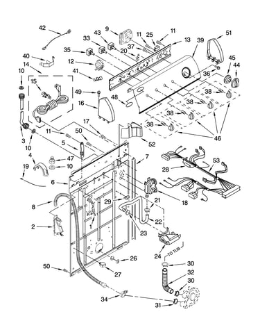 Controls and rear panel parts