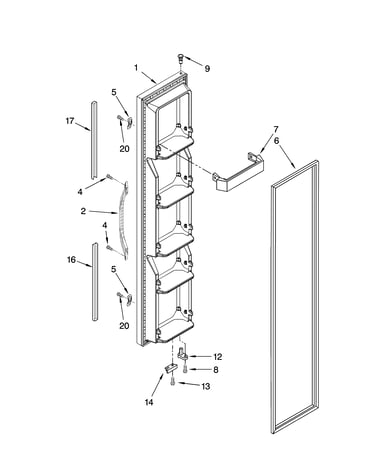 Freezer door parts