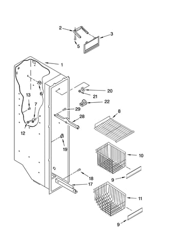 Freezer liner parts