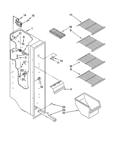 Freezer liner parts