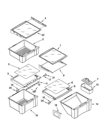 Refrigerator shelf parts