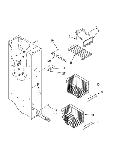 Freezer liner parts