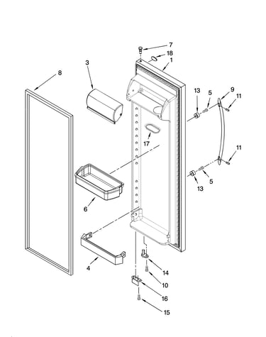 Refrigerator door parts