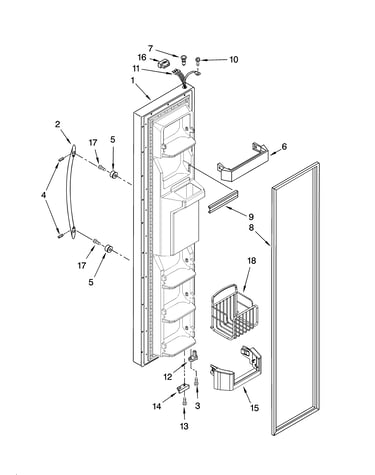 Freezer door parts