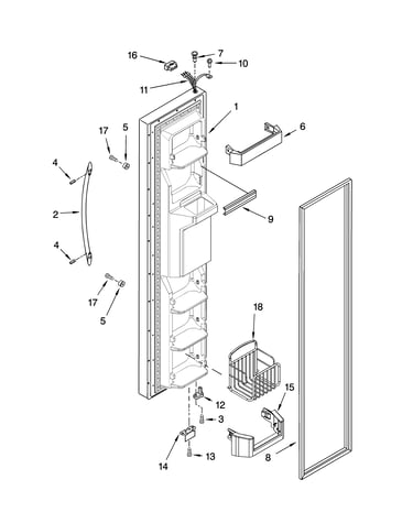 Freezer door parts
