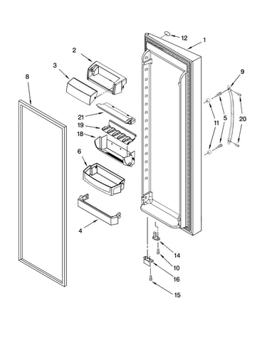 Refrigerator door parts