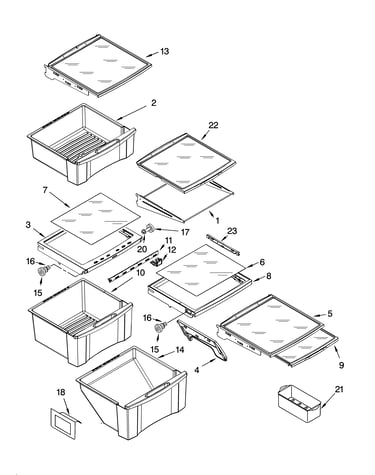 Refrigerator shelf parts