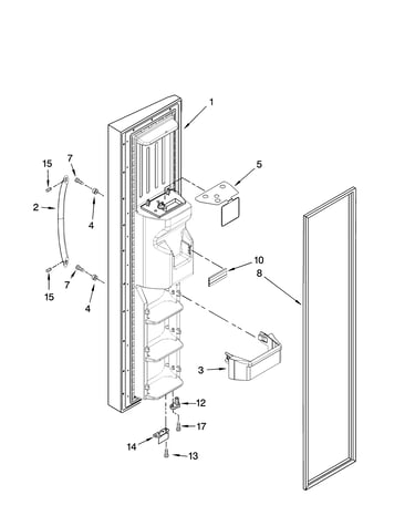 Freezer door parts