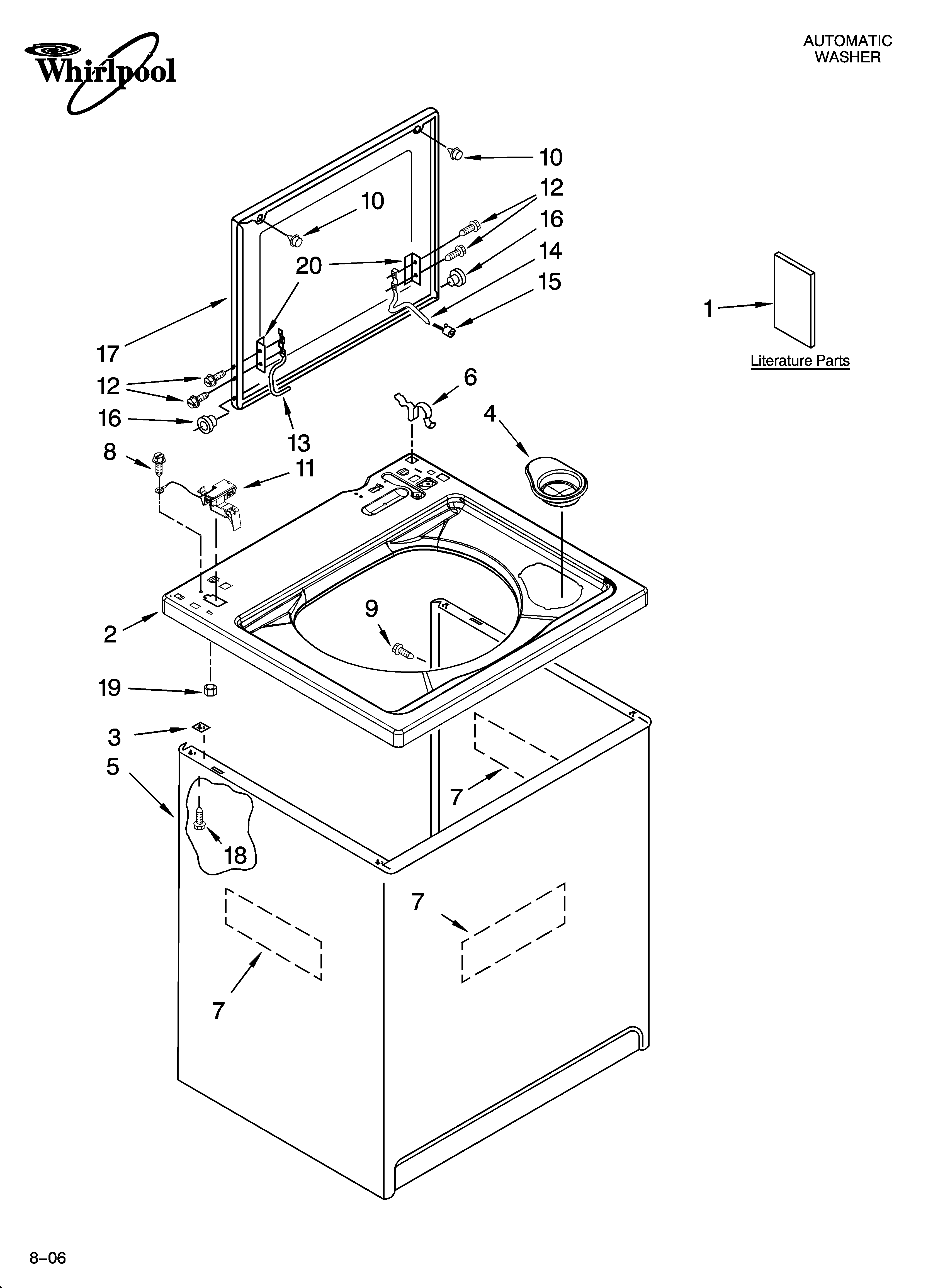Top and cabinet parts