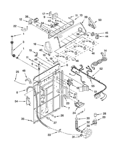 Controls and rear panel parts