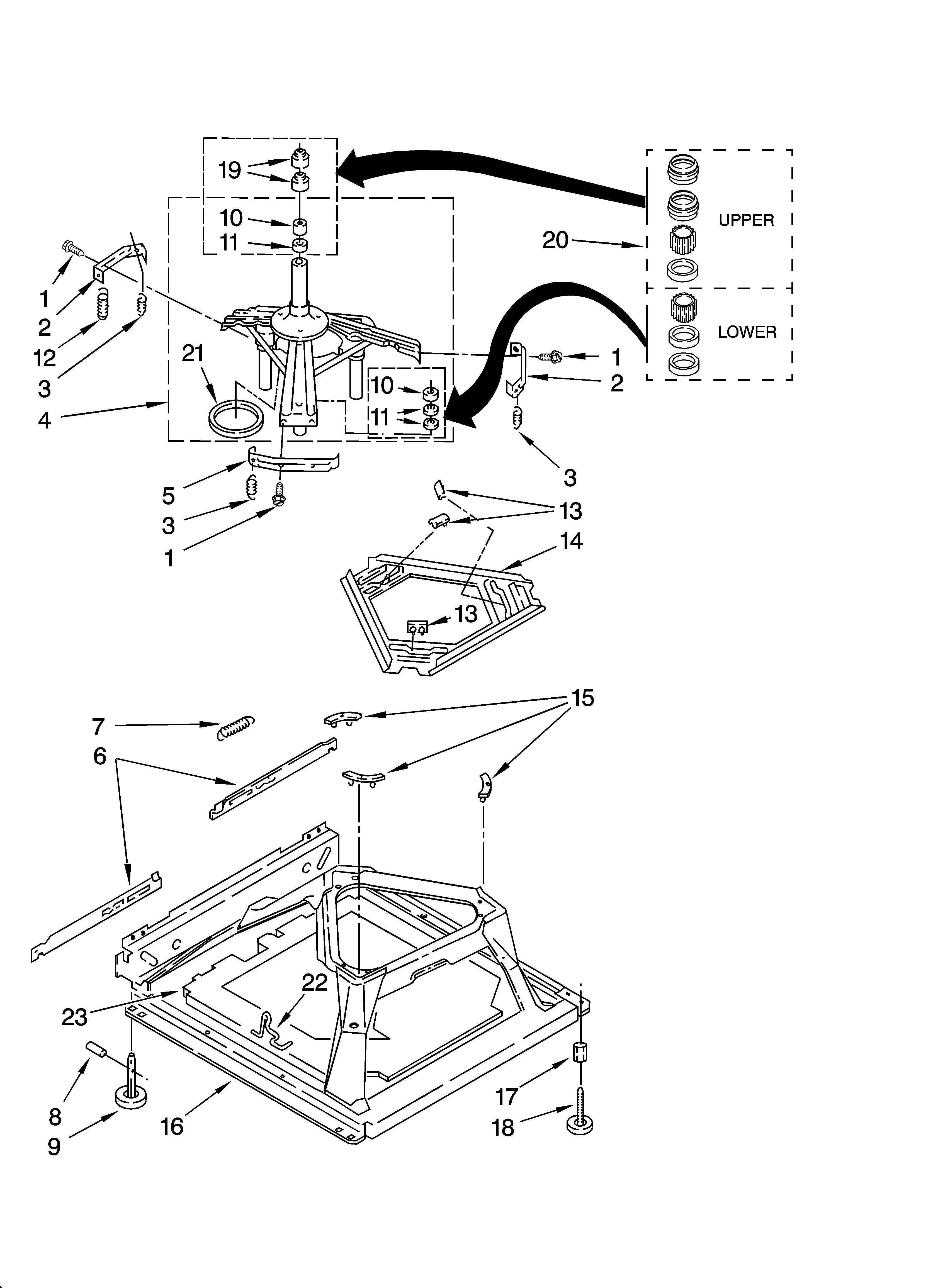 Machine base parts