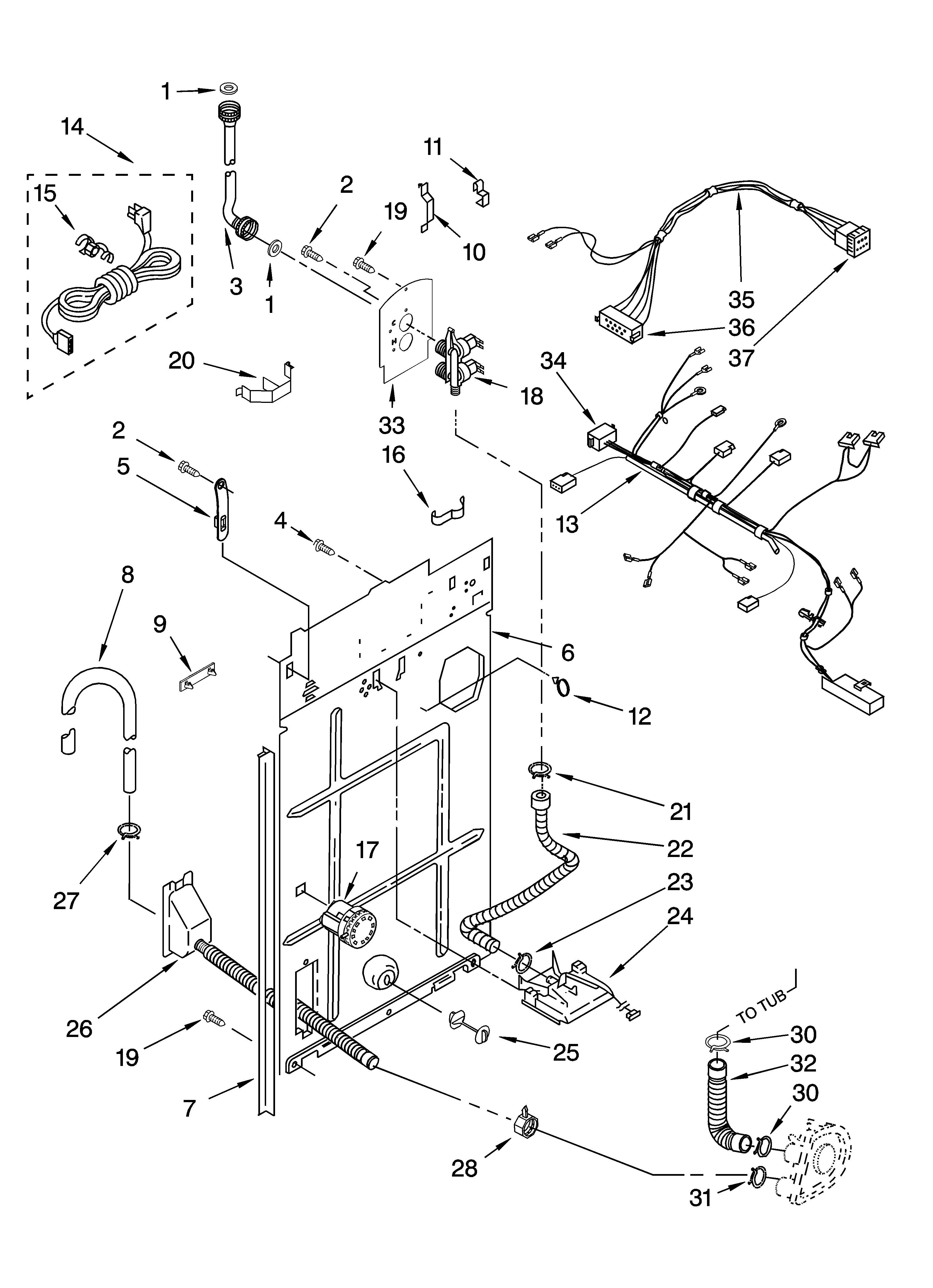 Rear panel parts