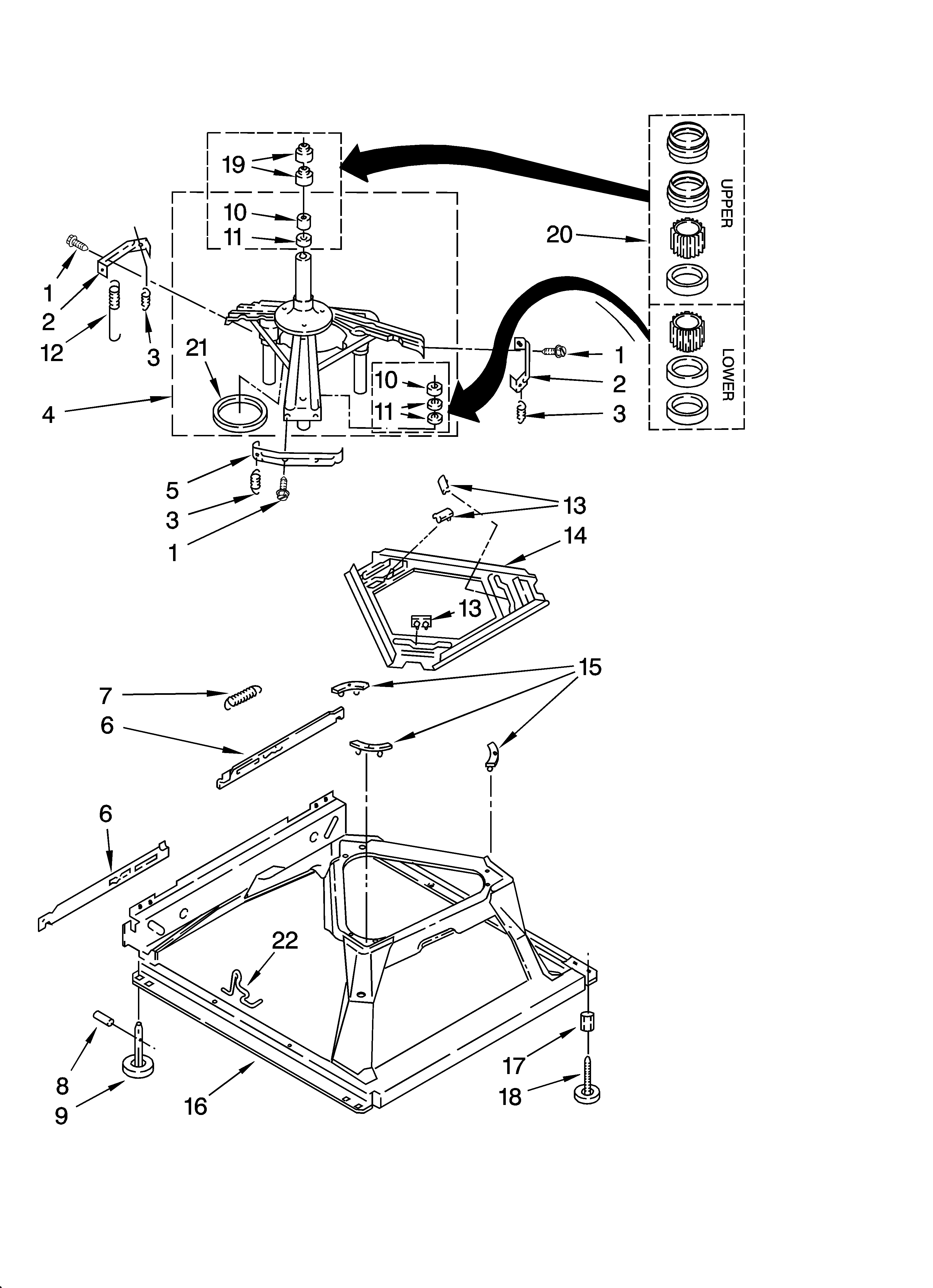 Machine base parts