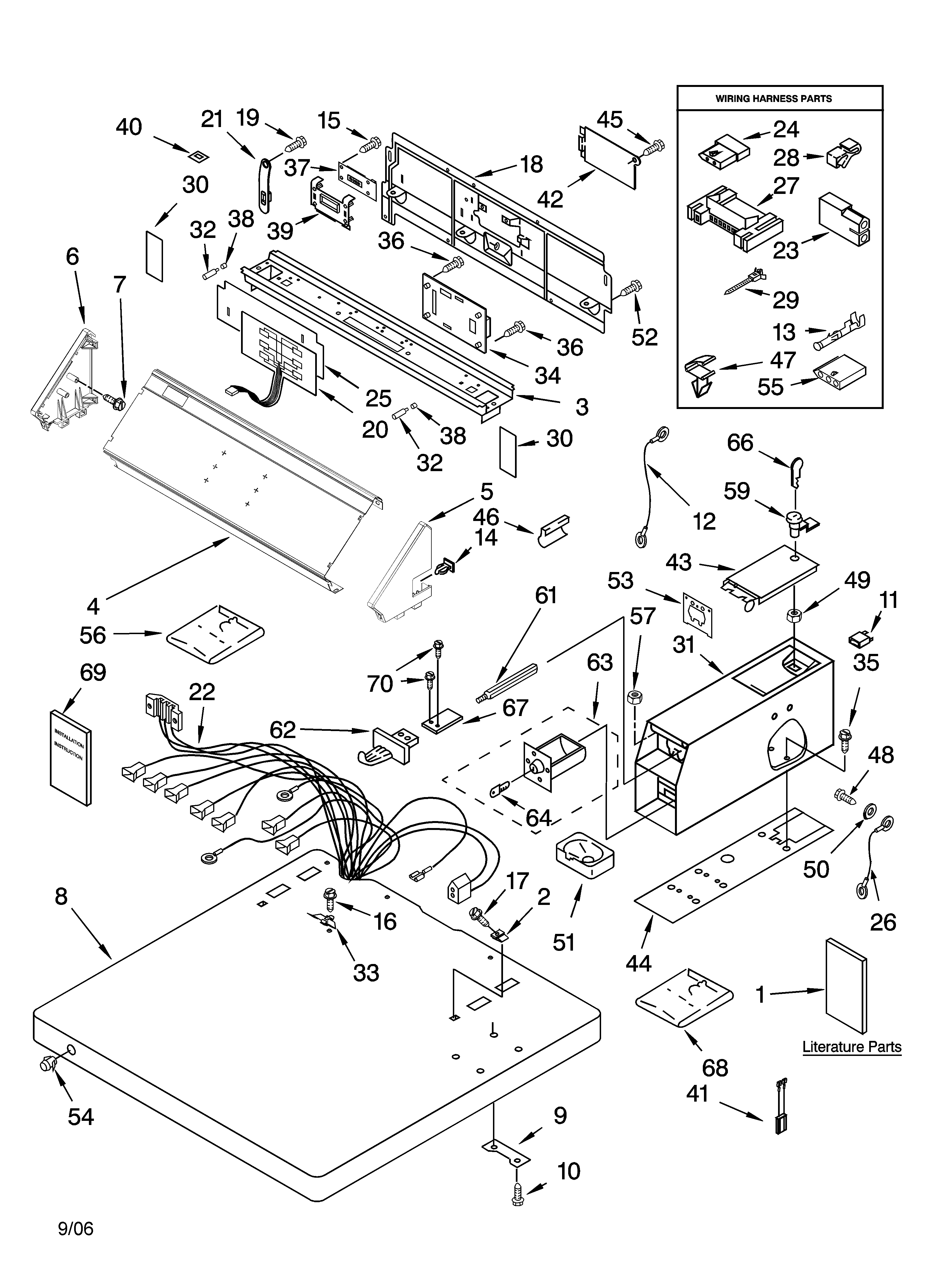 Top and console parts