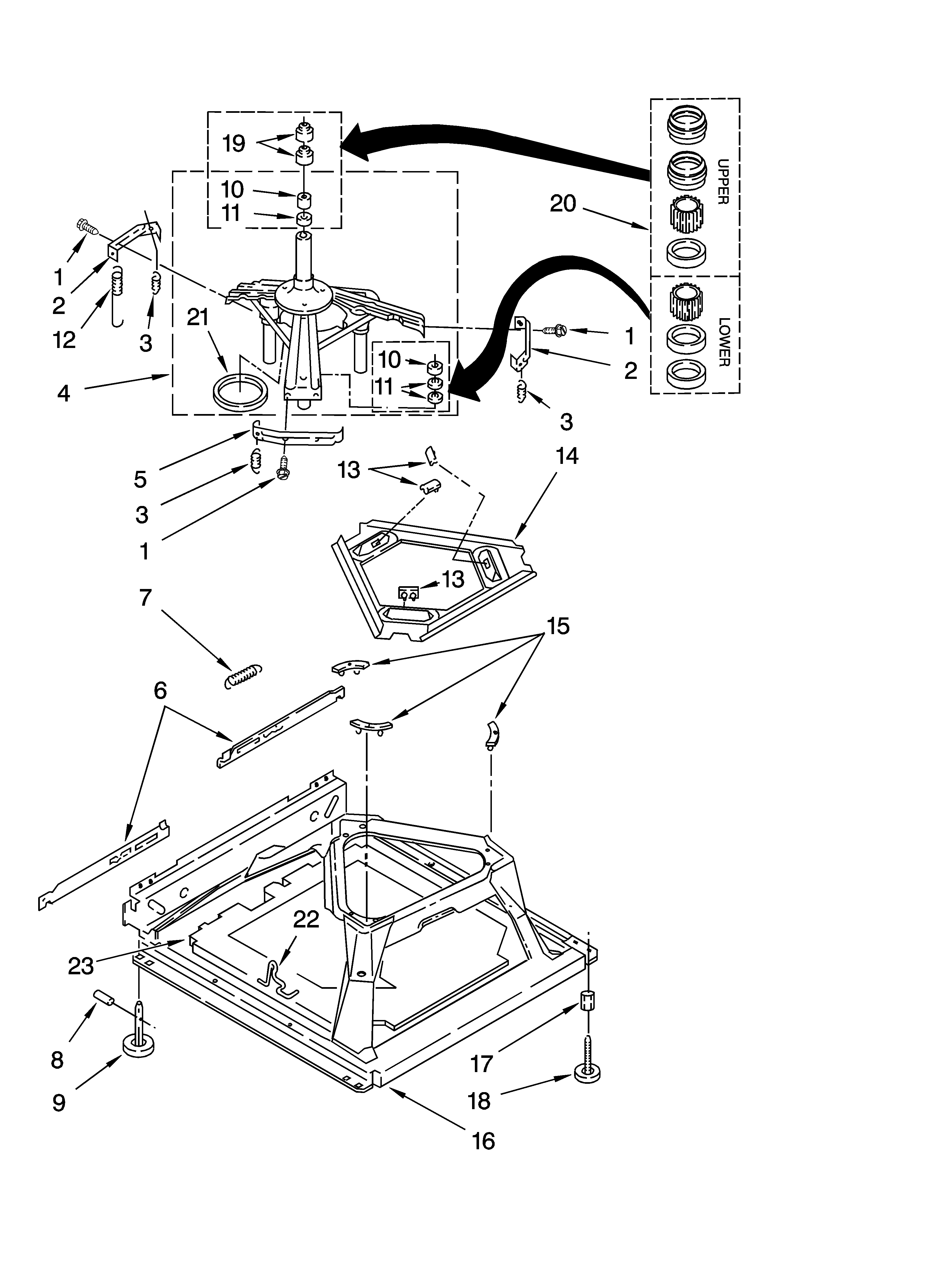 Machine base parts
