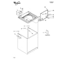 Whirlpool 8TLSR6132LT1 top and cabinet parts diagram