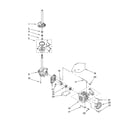 Whirlpool 8TLSR6132LT1 brake, clutch, gearcase, motor and pump parts diagram