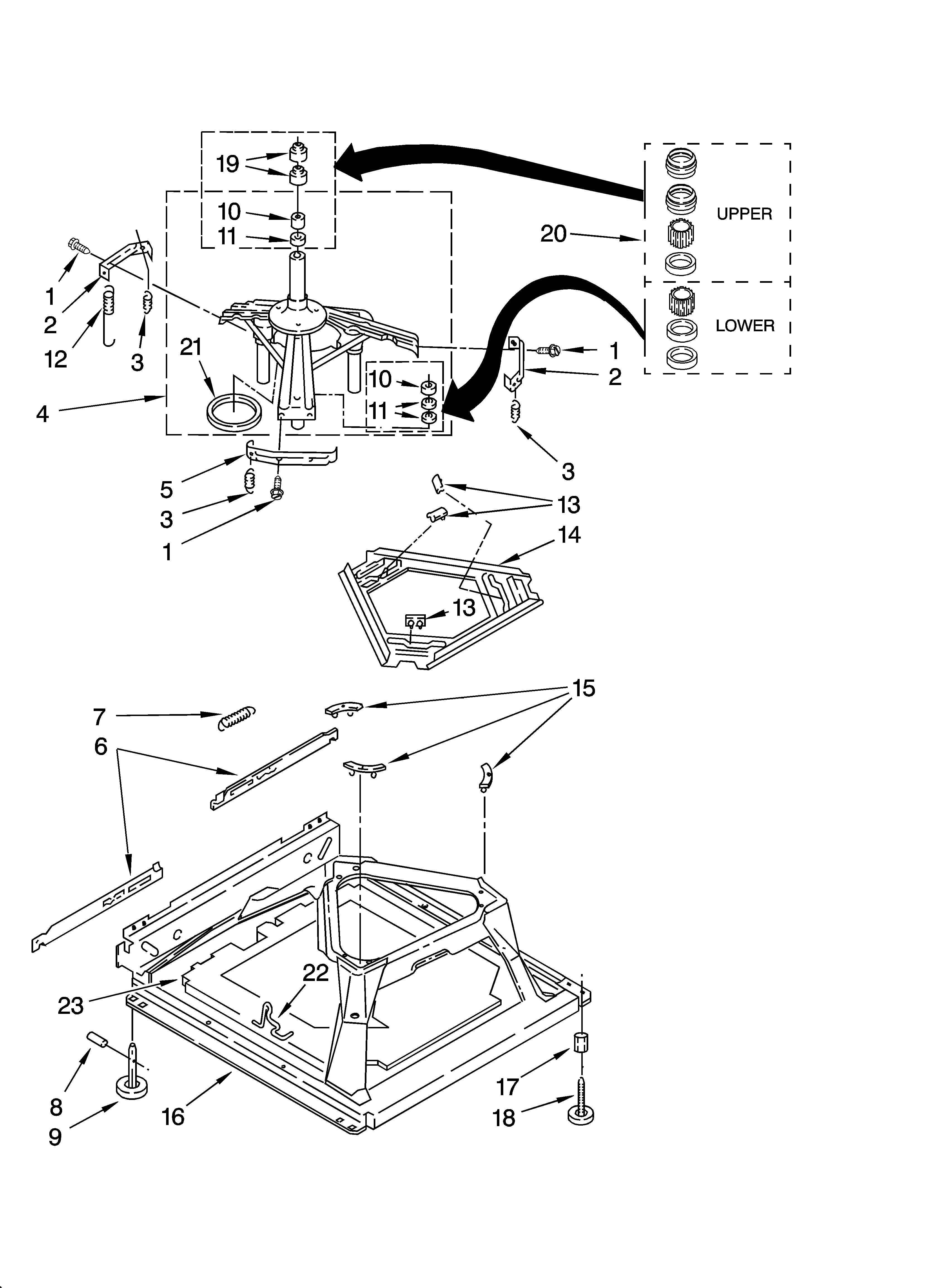 Machine base parts
