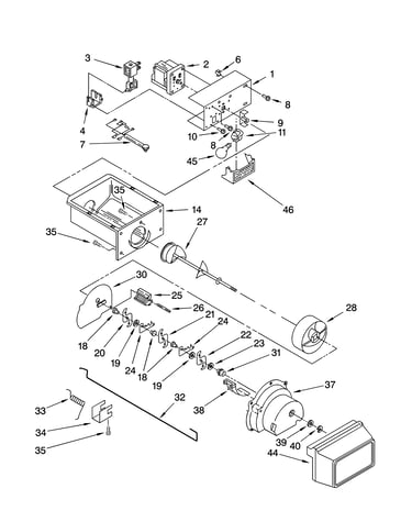 Motor and ice container parts