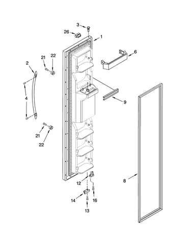 Freezer door parts