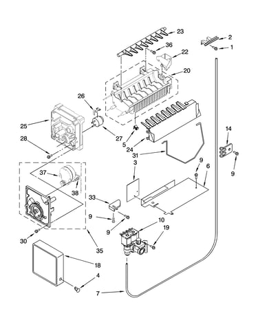 Icemaker parts, optional parts (not included)