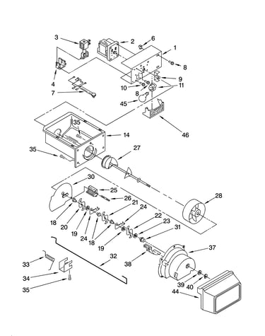 Motor and ice container parts