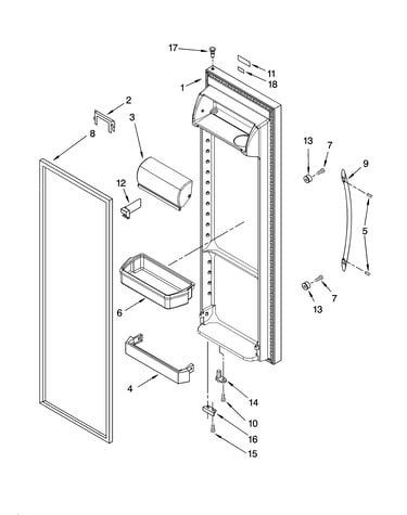Refrigerator door parts
